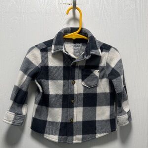 Plaid Kids Shirt - Black and White
